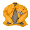 Pelle Pelle Greatest Of All Time Marc Buchanan 1978 Yellow Top Grain Leather Jacket