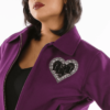 Ladies Pelle Pelle Heartbreaker Purple Jacket