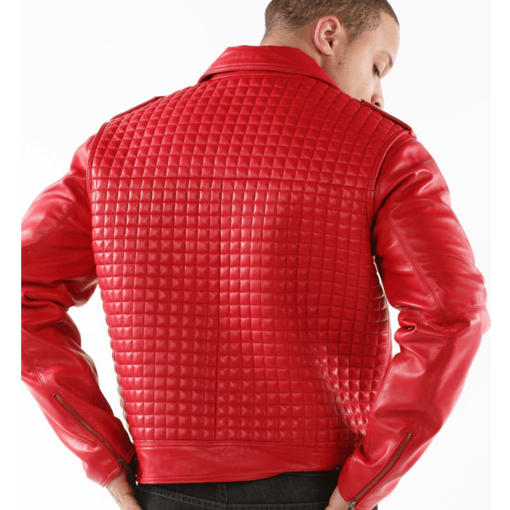 Pelle Pelle Houndstooth Biker Leather Jacket