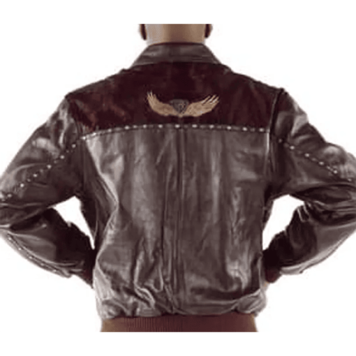 The Pelle Pelle Deep Maroon Leather Zippered Jacket