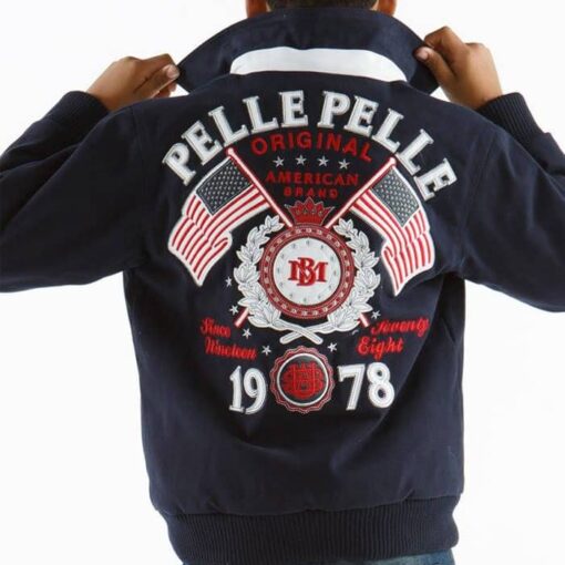 Pelle Pelle Kids 1978 Navy MB Jacket Back