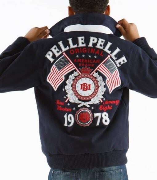 Pelle Pelle Kids 1978 Navy MB Jacket Back