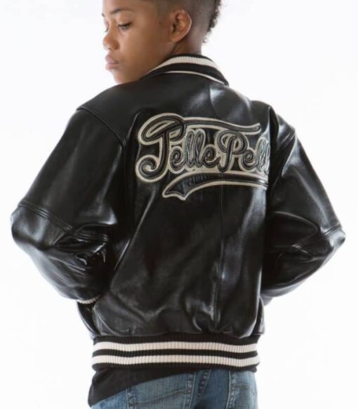 Pelle Pelle Kids Black Leather Jacket