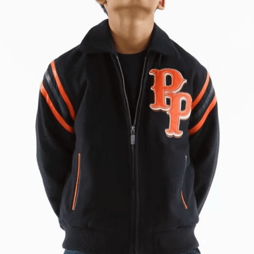 Pelle Pelle Kids Black & Orange Detroit 1978 Jacket