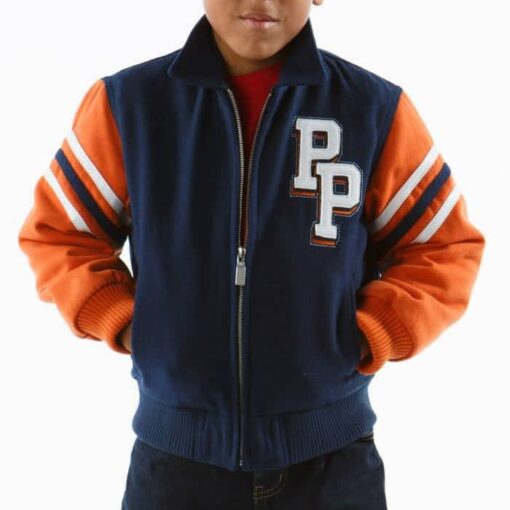 Pelle Pelle Kids Chicago Bear Blue Jacket Front