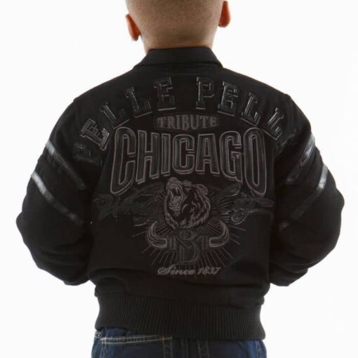 Alternative view of Pelle Pelle Kids Chicago Black Jacket