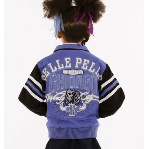 Pelle Pelle Kids Chicago Orhid Jacket back