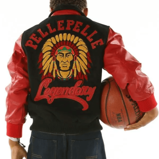 Pelle Pelle Kids Indian Legendary Red & Black Leather Jacket