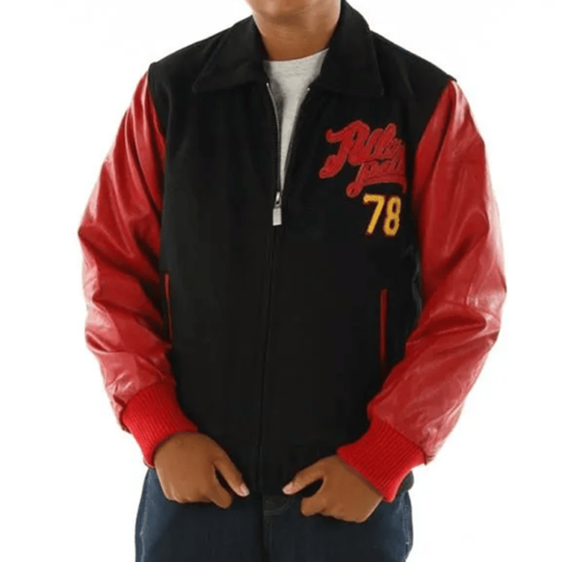 Pelle Pelle Kids Indian Legendary Red & Black Leather Jacket
