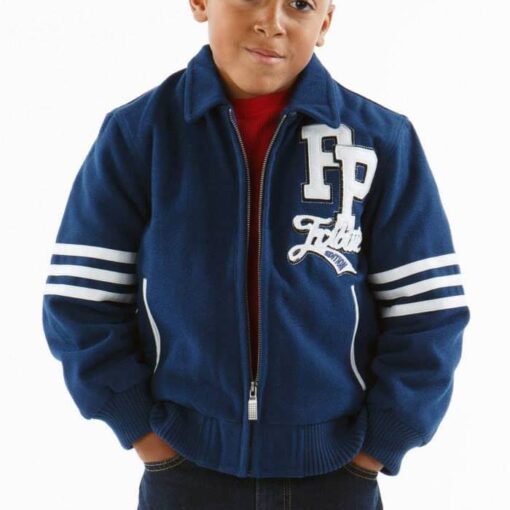 Pelle Pelle Kids Indianapolis Indy Blue Jacket Front