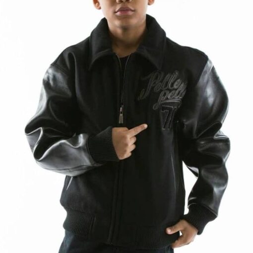 Pelle Pelle Kids Legendary Black Jacket Front