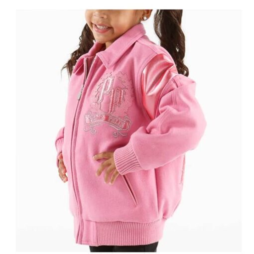 Pelle Pelle Kids Live Like a Queen Blouson Baby Pink Jacket