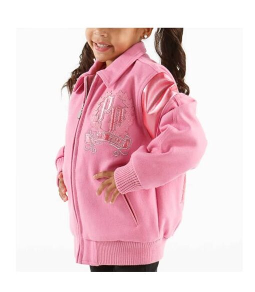 Pelle Pelle Kids Live Like a Queen Blouson Baby Pink Jacket