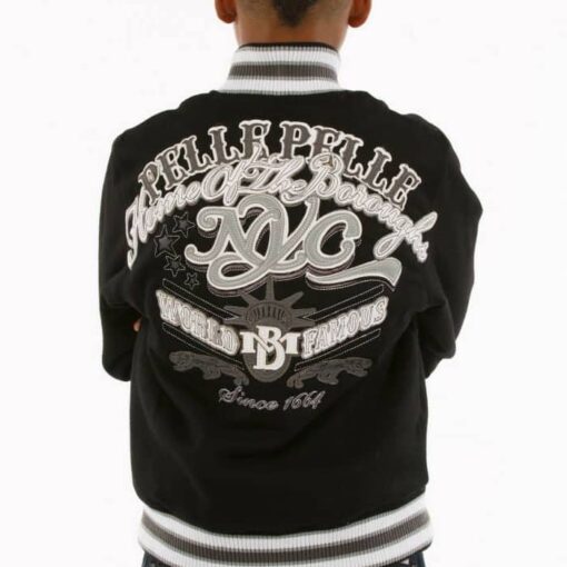 Pelle Pelle Kids NYC Black Jacket Back