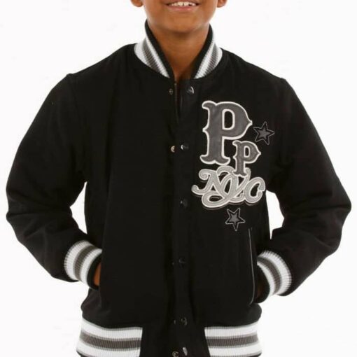 Pelle Pelle Kids NYC Black Jacket Front
