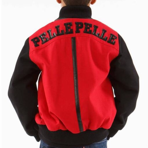 Alternative view of Pelle Pelle Kids Varsity Red Wool Jacket