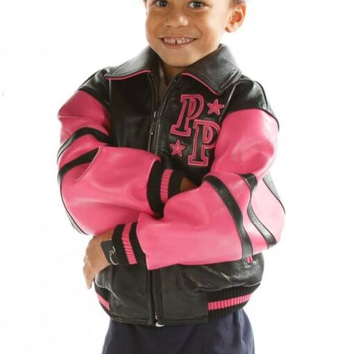 Pelle Pelle Kids Soda Club Plushpink Leather Jacket