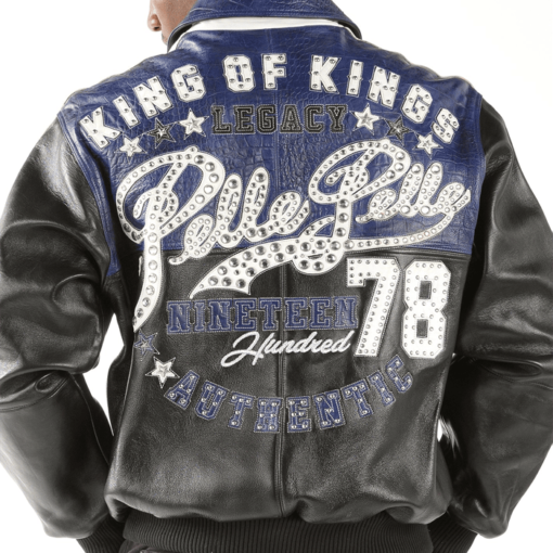 Pelle Pelle King Of Kings 1978 Legacy Blue And Black Leather Jacket