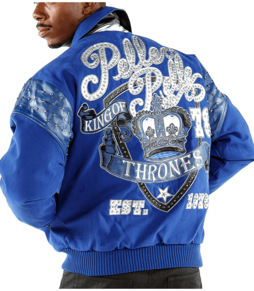 Pelle Pelle King Of Thrones Blue Wool Jacket