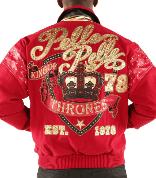 Men’s Pelle Pelle King Of Thrones Red Wool Jacket