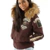 Pelle Pelle Ladies American Bombshell Black Fur Hood Jacket