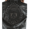 Pelle Pelle Ladies Mb Emblem Fur Hood Black Leather Jacket