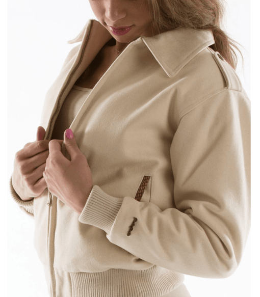 Pelle Pelle Ladies Legacy Wool Cream Jacket