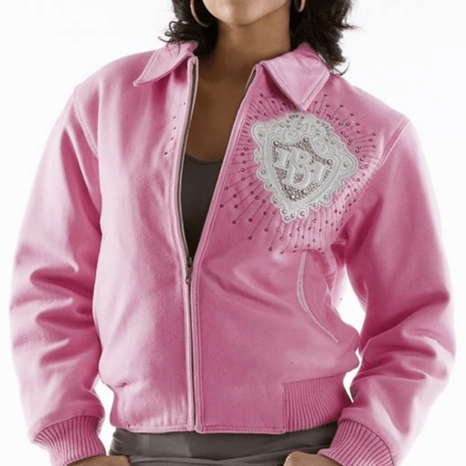 Pelle Pelle Ladies Platinum & Diamonds Pink Jacket
