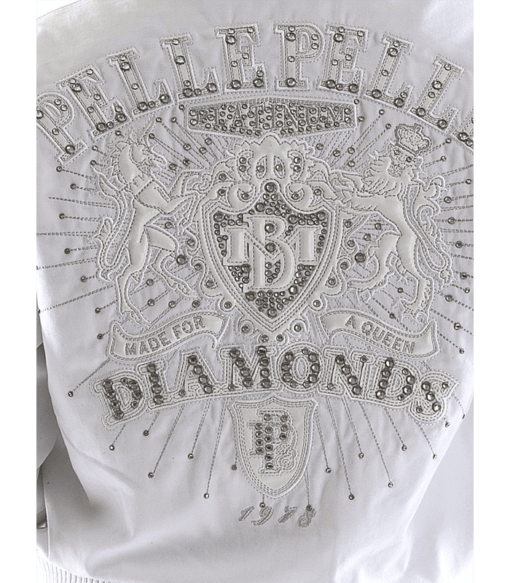 Pelle Pelle Ladies Platinum & Diamonds White Twill Jacket