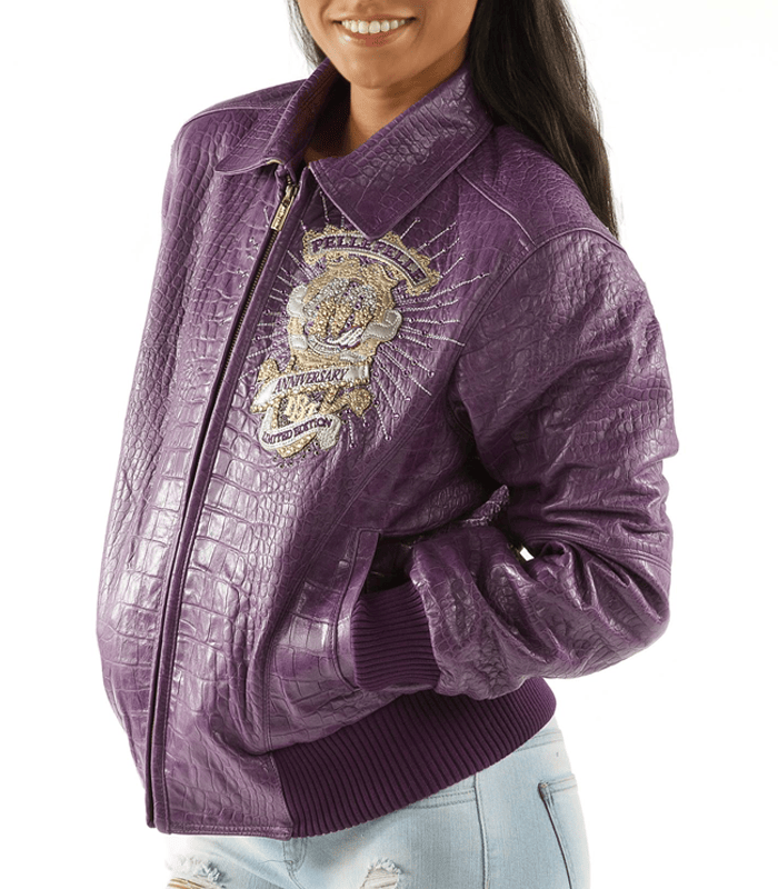 Pelle Pelle Ladies 40th Anniversary Purple Leather Jacket