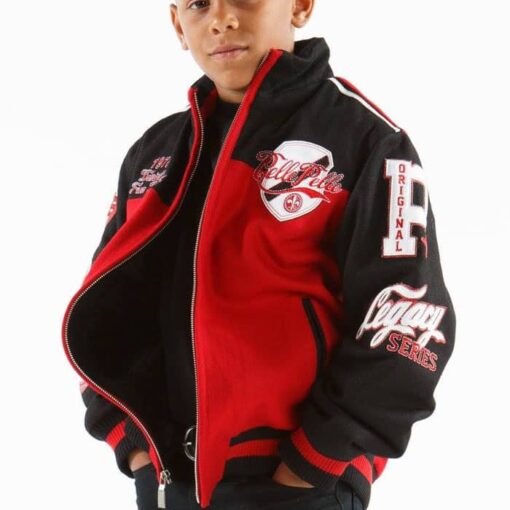 Pelle Pelle Legacy Series Red and Black Kids Jacket