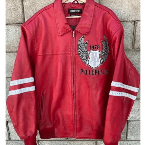 Pelle Pelle Legends Forever Mark Buchanon Red Leather Jacket