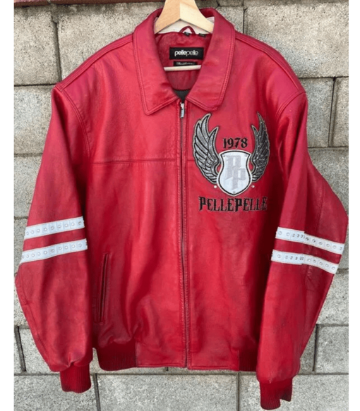 Pelle Pelle Legends Forever Mark Buchanon Red Leather Jacket
