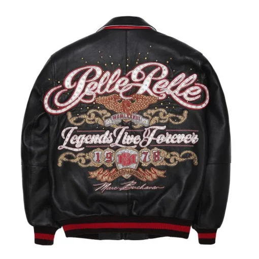 Pelle Pelle Legends Live Forever Marc Buchanan 1978 Black Full Grain Leather Jacket - Copy