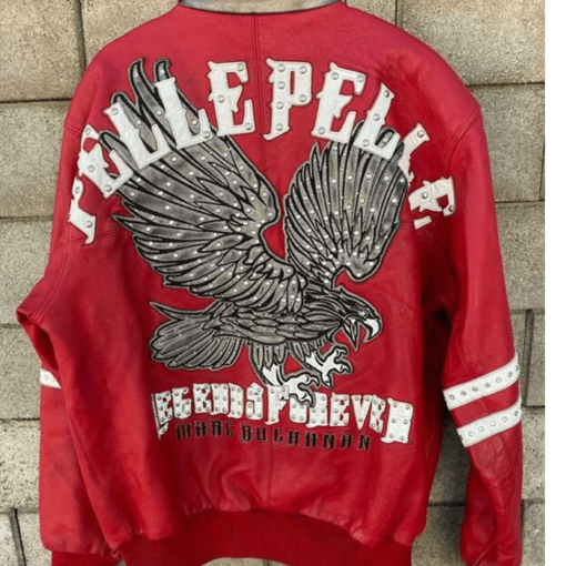 Pelle Pelle Legends Forever Mark Buchanon Red Leather Jacket