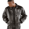 Pelle Pelle Limited Edition Black Croc Leather Jacket