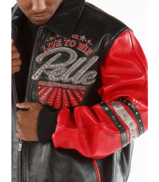 Pelle Pelle Live To Win Red & Black Leather Jacket
