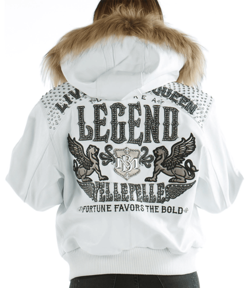 Pelle Pelle Live Like A Queen White Leather Jacket