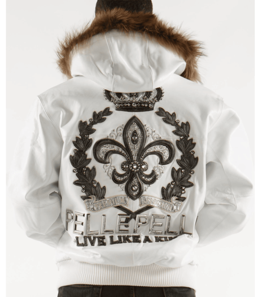 Pelle Pelle Live Like A King White Leather Jacket