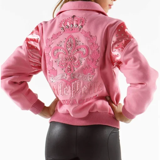 Pelle Pelle Live Like a Queen Pink Wool Jacket For Women's