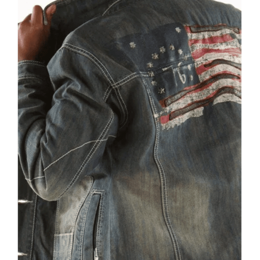 Pelle Pelle MB American Flag Gray Jacket