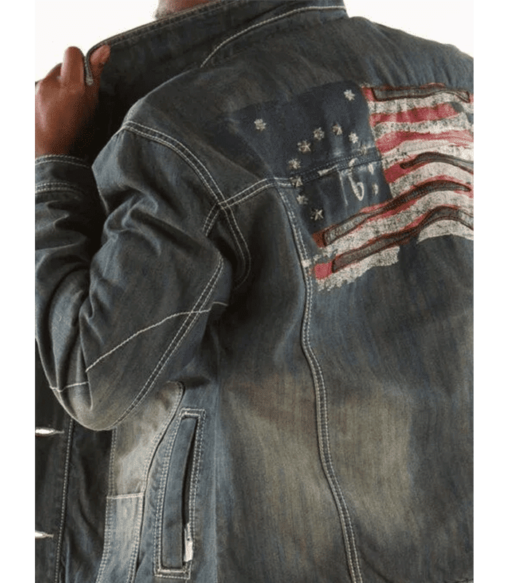 Pelle Pelle MB American Flag Gray Jacket