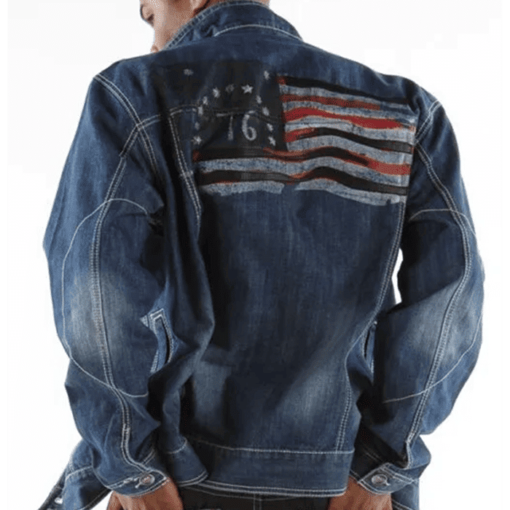 Pelle Pelle MB American Flag Denim Jacket