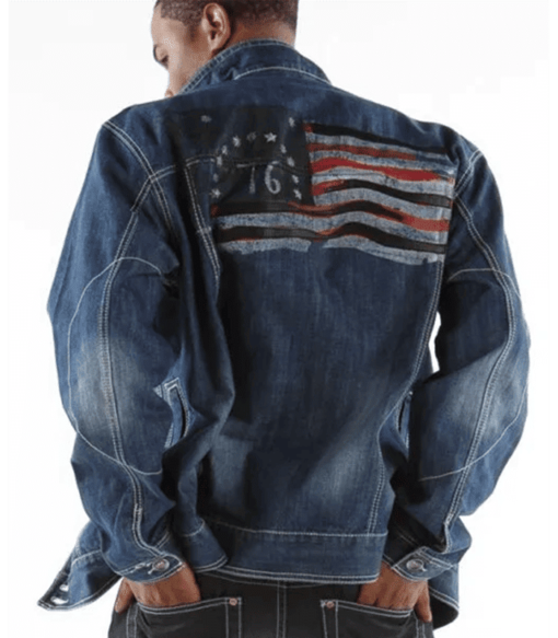 Pelle Pelle MB American Flag Denim Jacket