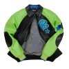 Pelle Pelle MB Soda Club Plush Black and Bright Green Genuine Leather Jacket