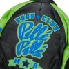 Pelle Pelle MB Soda Club Plush Black and Bright Green Top Grain Leather Jacket