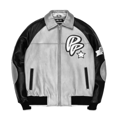 Pelle Pelle MB Soda Club Plush Silver Metallic Leather Jacket