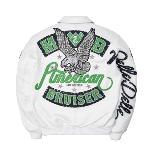 Pelle Pelle MB White American Bruiser Men’s Leather Jacket