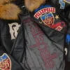 Pelle Pelle Marc Buchanan American Bruiser Men’s Black Fur Hood Leather Jacket