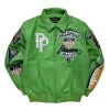 Pelle Pelle Marc Buchanan American Bruiser Mens Green Leather Jacket
